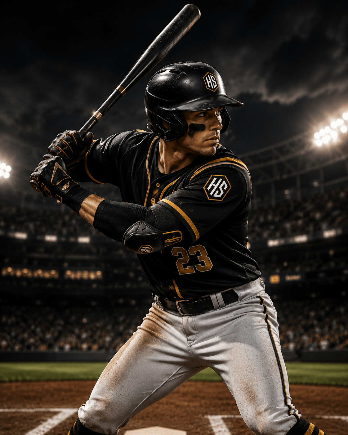 Baseball athlete in a Horizon Sports custom uniform