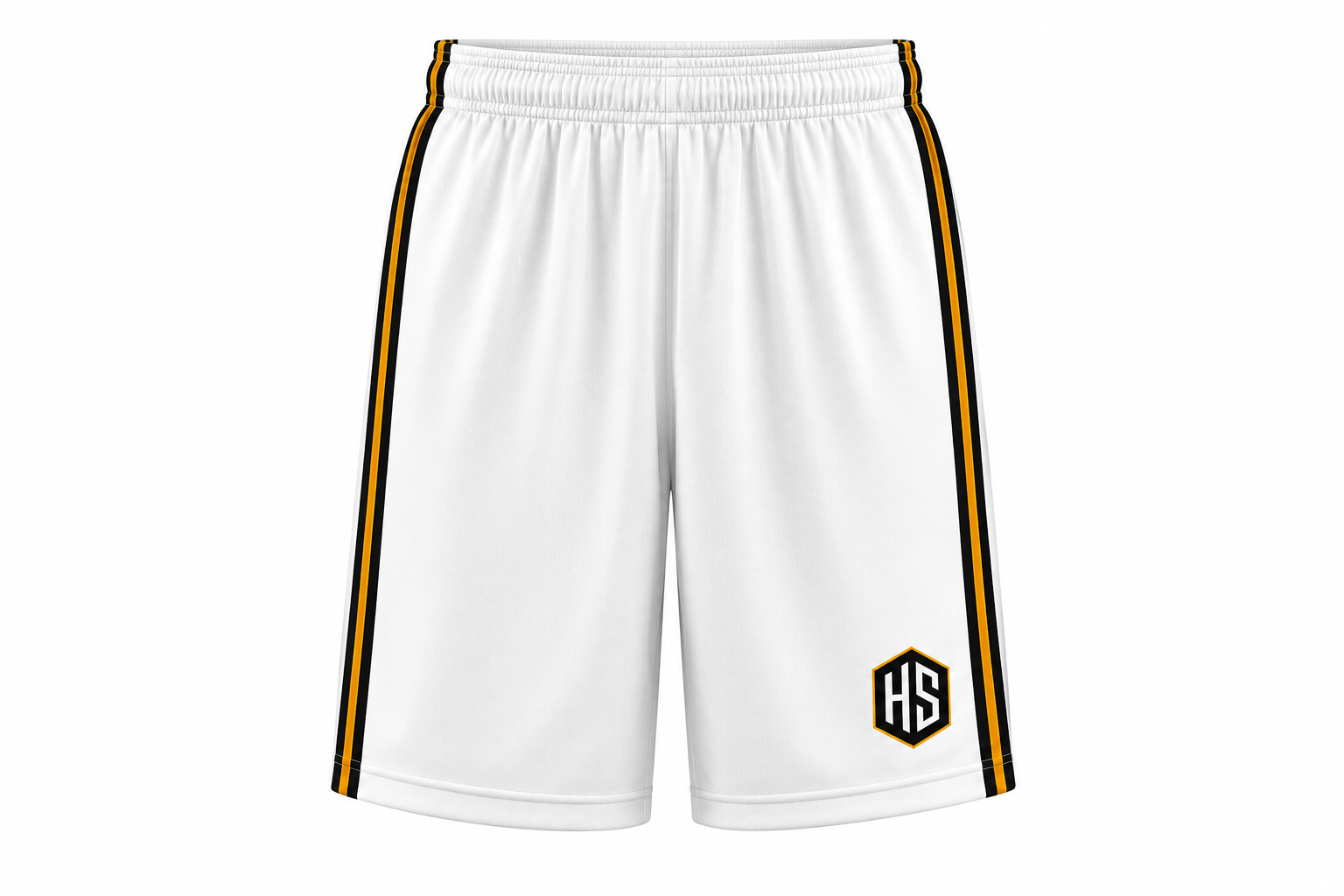 White Basketball Team Shorts