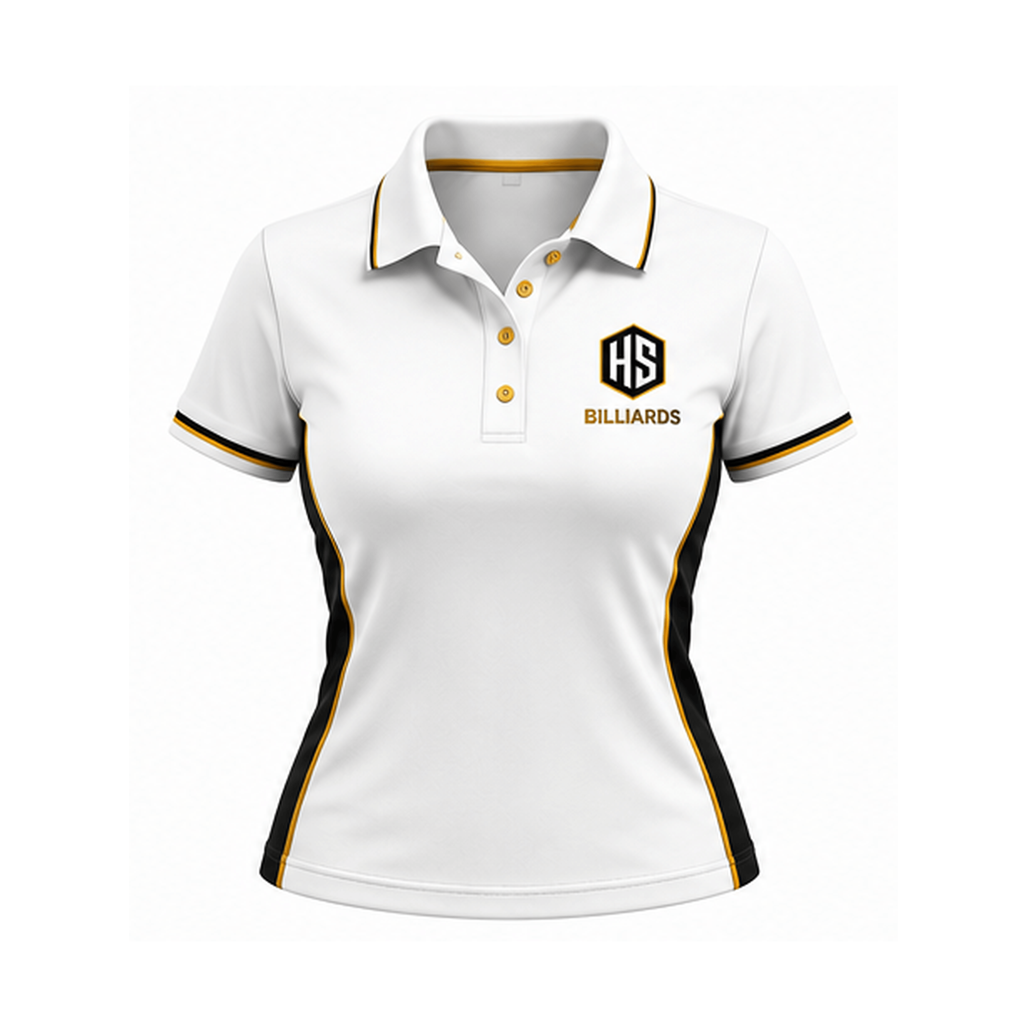 White Billiards Women's Billiards Polo
