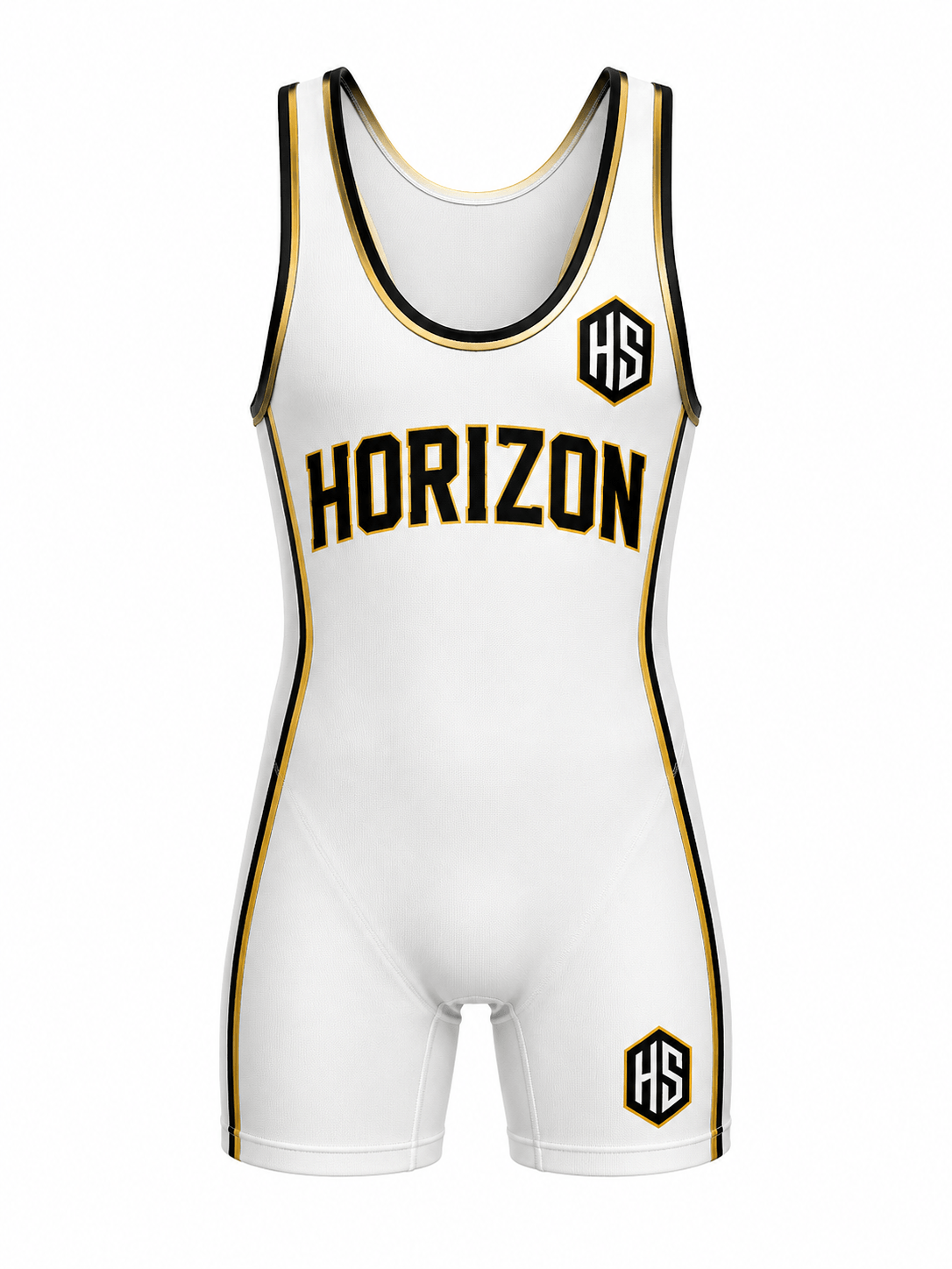 White Wrestling Men's Wrestling Singlet